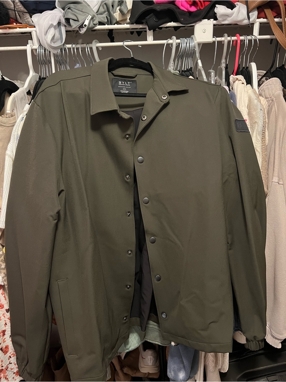Bylt Olive Green Men's Coach Jacket